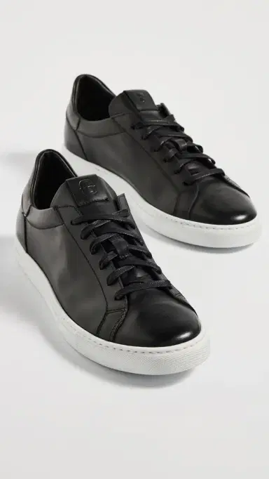 GREATS Reign Low Top Leather Sneakers Nero 8 | Thumbnail 4