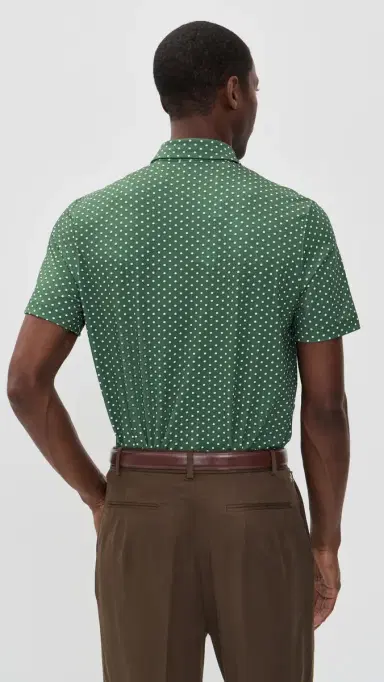 Lacoste Printed Performance Polo Green/White S | Thumbnail 3