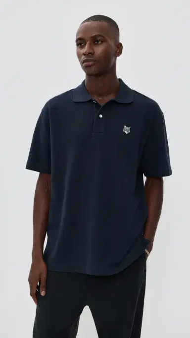 Maison Kitsuné Grey Fox Head Patch Comfort Polo Classic Navy M | Thumbnail 2