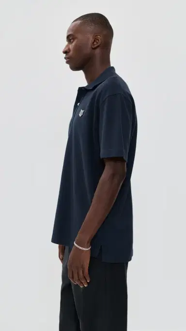 Maison Kitsuné Grey Fox Head Patch Comfort Polo Classic Navy M | Thumbnail 4