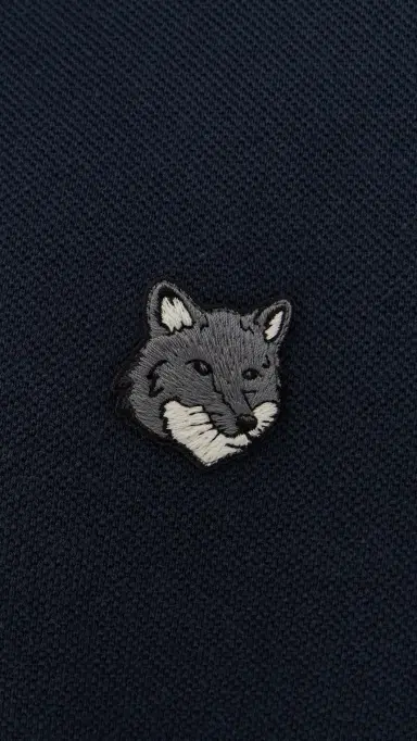 Maison Kitsuné Grey Fox Head Patch Comfort Polo Classic Navy M | Thumbnail 6