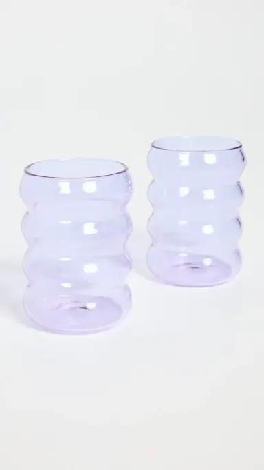 Sophie Lou Jacobsen Ripple Cups Set of 2 Lilac One Size | Thumbnail 2