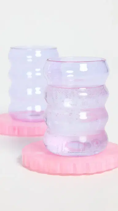 Sophie Lou Jacobsen Ripple Cups Set of 2 Lilac One Size | Thumbnail 4