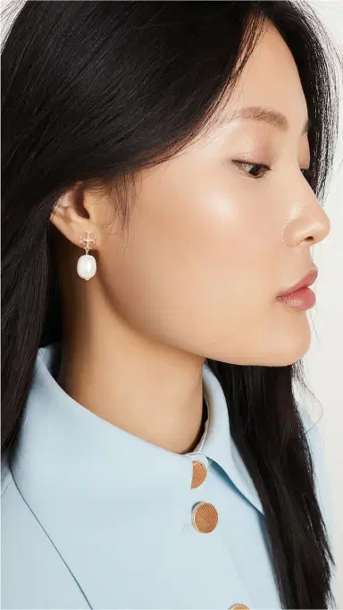 Tory Burch Moondance Pearl Drop Earrings | Thumbnail 3