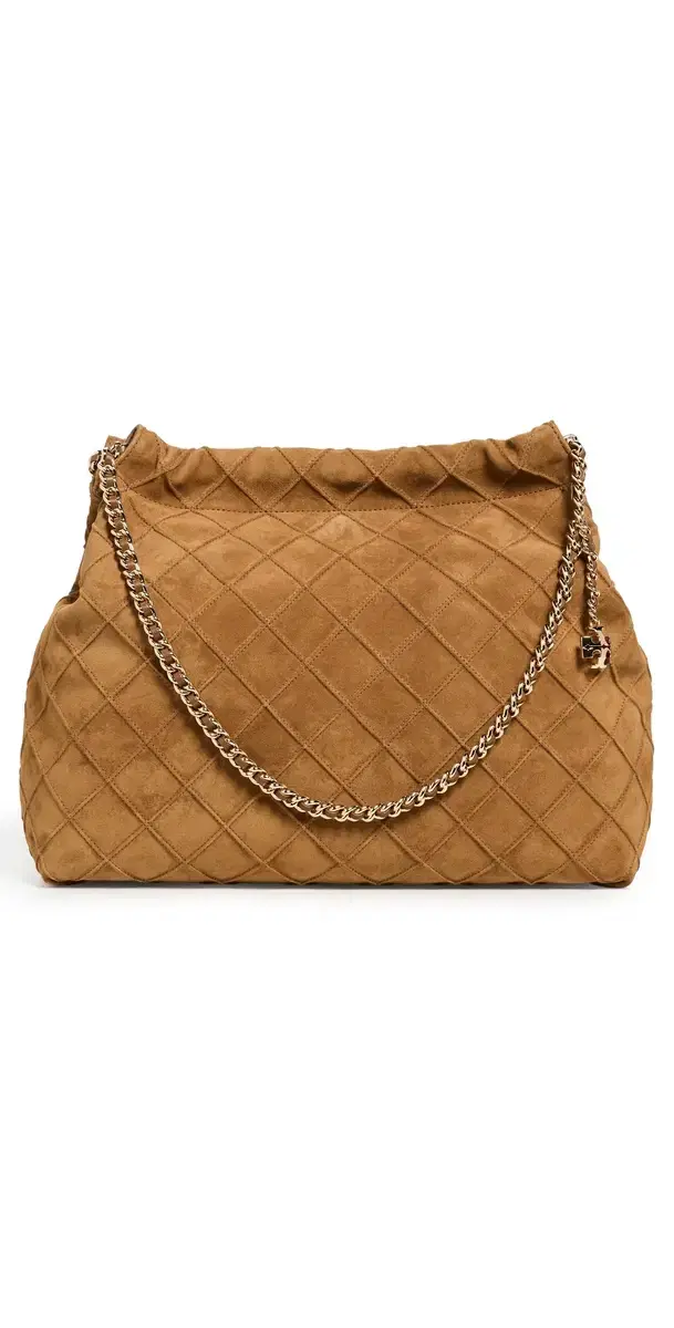Fleming Suede Hobo Bag Chicory Brown One Size