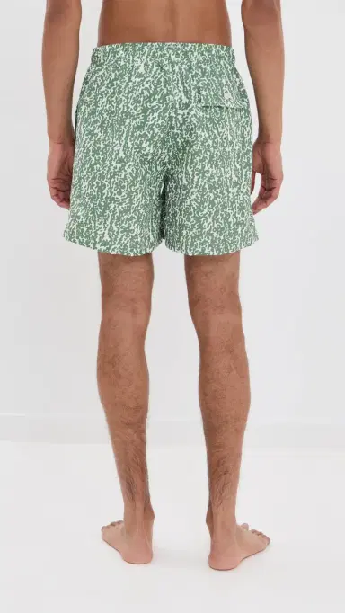 BATHER Thyme Tropic Camo Swim Trunks 6 Green | Thumbnail 3