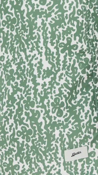 BATHER Thyme Tropic Camo Swim Trunks 6 Green | Thumbnail 6