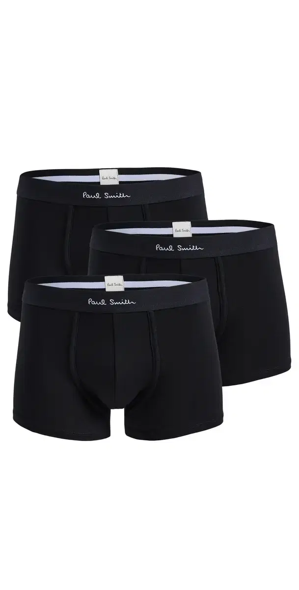 3 Pack olid Trunks Black