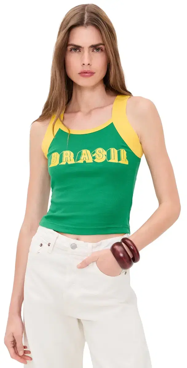 Brasil Tank Top Green/Yellow