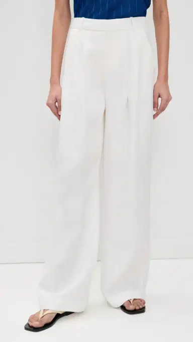 FRAME The Linen Trouser White | Thumbnail 2 FRAME The Linen Trouser White | Thumbnail 2