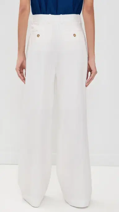 FRAME The Linen Trouser White | Thumbnail 3 FRAME The Linen Trouser White | Thumbnail 3