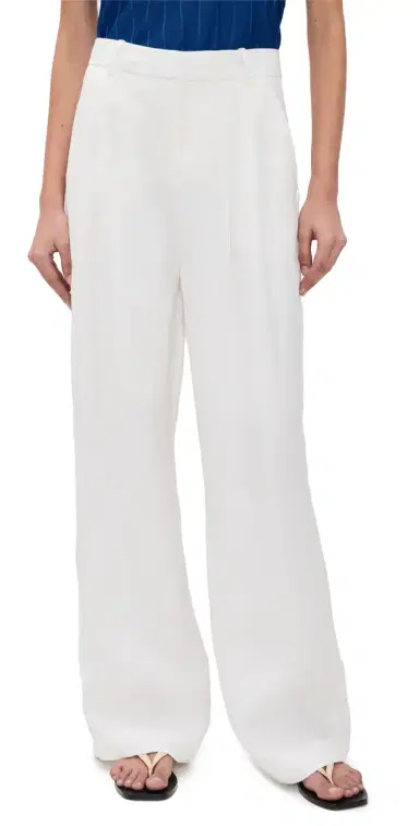 FRAME The Linen Trouser White | Thumbnail 1 FRAME The Linen Trouser White | Thumbnail 1