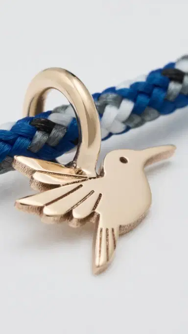 Zoë Chicco 14k Hummingbird Paracord Bracelet 14k Yellow Gold One Size | Thumbnail 5