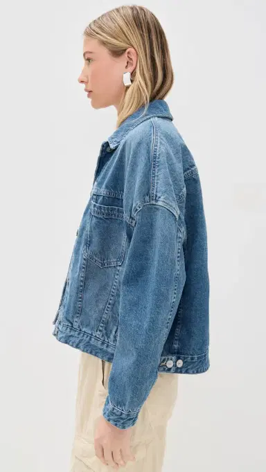 Free People Opal Denim Jacket Cowboy | Thumbnail 4 Free People Opal Denim Jacket Cowboy | Thumbnail 4