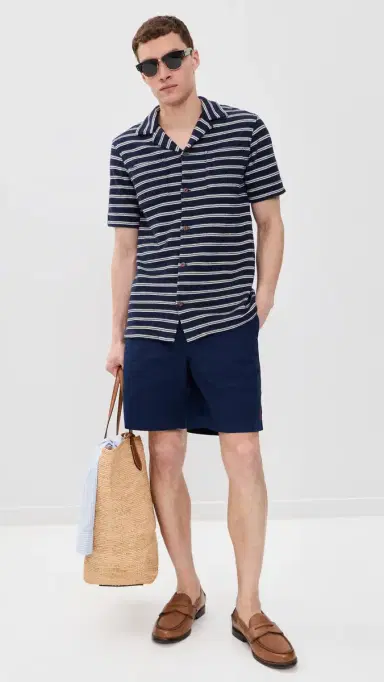 Polo Ralph Lauren Featherweight Twill Prepster Easy Shorts 7 Spring Navy L | Thumbnail 5