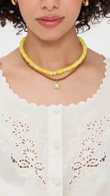 HART Enamel Bezel Cord Necklace | Thumbnail 3