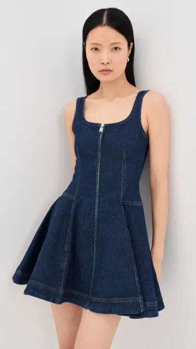 SIMKHAI Eleodra Denim Mini Dress Imperial | Thumbnail 2