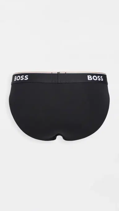 BOSS Stretch Cotton Briefs 3 Pack Black S | Thumbnail 3 BOSS Stretch Cotton Briefs 3 Pack Black S | Thumbnail 3