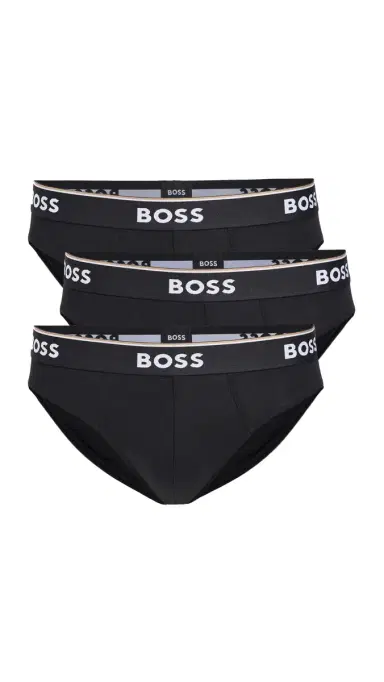 BOSS Stretch Cotton Briefs 3 Pack Black S | Thumbnail 5 BOSS Stretch Cotton Briefs 3 Pack Black S | Thumbnail 5