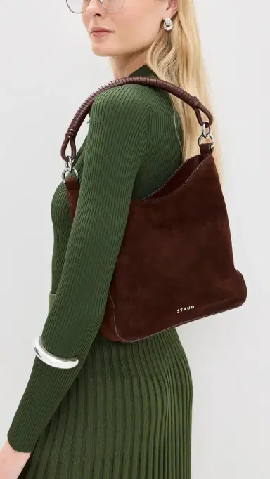Staud Mel Shoulder Bag Mahogany | Thumbnail 3 Staud Mel Shoulder Bag Mahogany | Thumbnail 3
