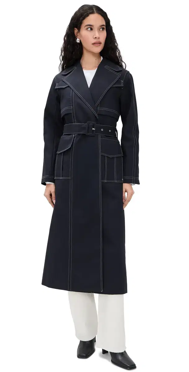 ALIGNE Elsa Trench Coat Navy