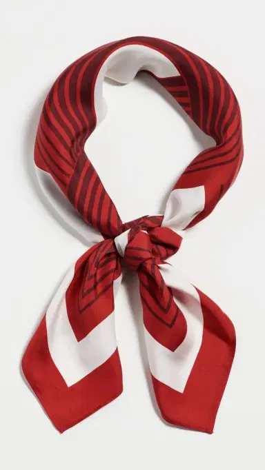 Madewell Medium Silk Bandana Scarf Bright Cherry One Size | Thumbnail 2