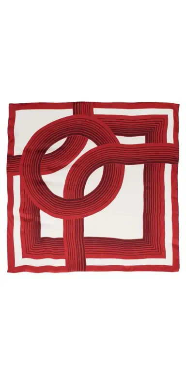 Madewell Medium Silk Bandana Scarf Bright Cherry One Size | Thumbnail 1