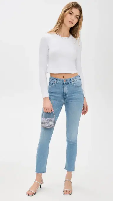 Mother Mid Rise Dazzler Ankle Fray Jeans Blessing In Disguise 26 | Thumbnail 5 Mother Mid Rise Dazzler Ankle Fray Jeans Blessing In Disguise 26 | Thumbnail 5