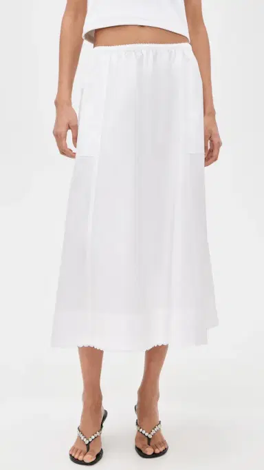 Vince Scallop Detail Maxi Skirt Optic White | Thumbnail 2 Vince Scallop Detail Maxi Skirt Optic White | Thumbnail 2