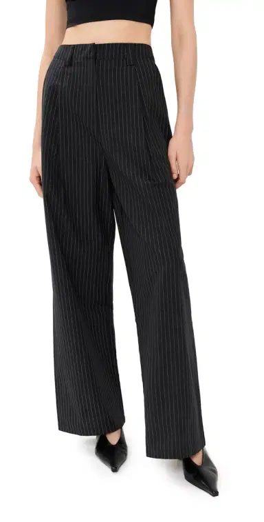 Lioness La Quinta Pants Onyx Pinstripe | Thumbnail 1