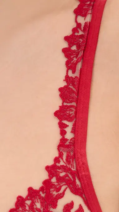 Bluebella Samara Wired Bra Red/Sheer | Thumbnail 6
