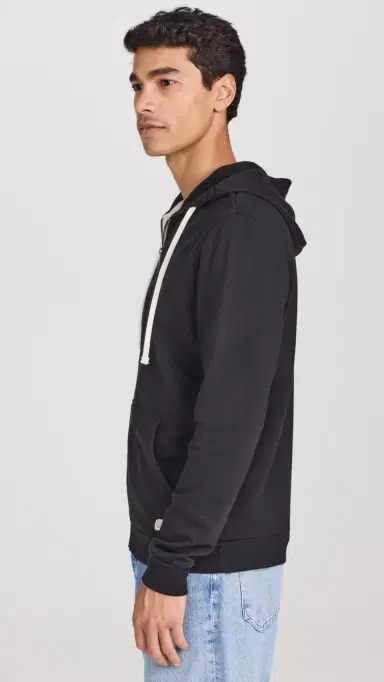 Marine Layer Afternoon Full Zip Hoodie Black M | Thumbnail 4