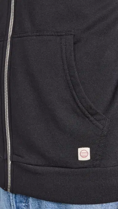 Marine Layer Afternoon Full Zip Hoodie Black M | Thumbnail 6