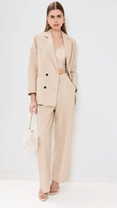 LIONESS a Quinta Pants Tan Pinstripe | Thumbnail 5 LIONESS a Quinta Pants Tan Pinstripe | Thumbnail 5