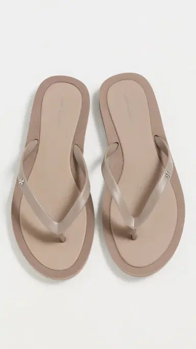 Tory Burch Kira Padded Flip Flops Mountain Grey/Silver 8 | Thumbnail 5