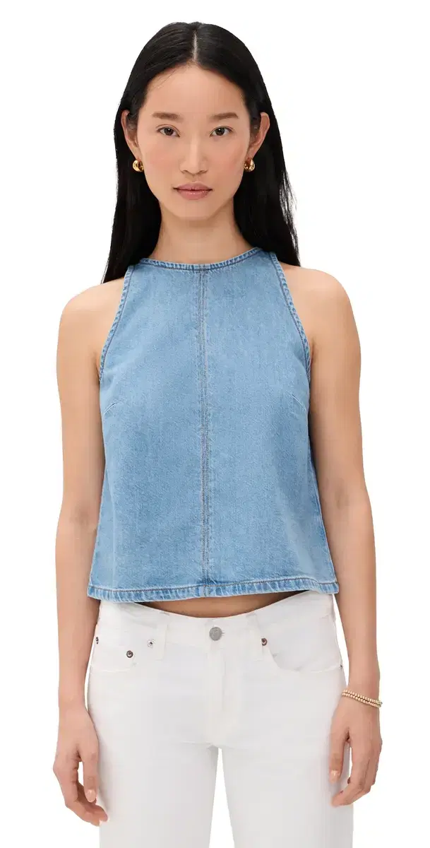 Airy Denim Halter hell Top Clean oft ky