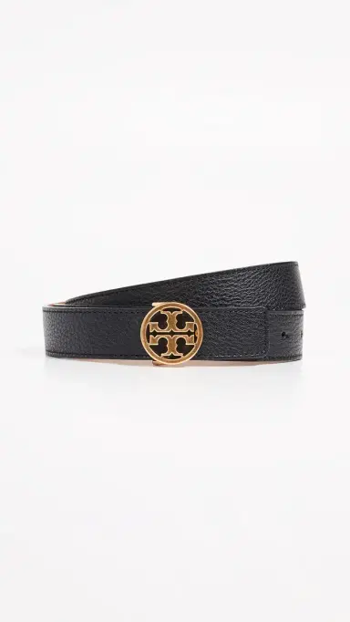 Tory Burch Miller Reversible Belt 1 Black/Gold L | Thumbnail 2 Tory Burch Miller Reversible Belt 1 Black/Gold L | Thumbnail 2