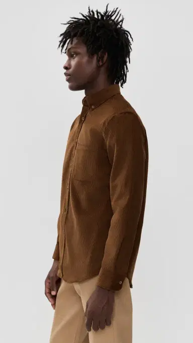 Portuguese Flannel Lobo 2.0 Corduroy Button Down Shirt Brown L | Thumbnail 4 Portuguese Flannel Lobo 2.0 Corduroy Button Down Shirt Brown L | Thumbnail 4