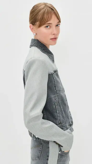 Stella McCartney Tailoring ixed Jacket Grey Wash | Thumbnail 4
