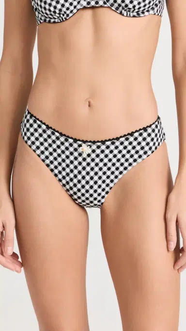 Solid & Striped The Daphne Bikini Bottoms Blackout X Marshmallow L | Thumbnail 2 Solid & Striped The Daphne Bikini Bottoms Blackout X Marshmallow L | Thumbnail 2