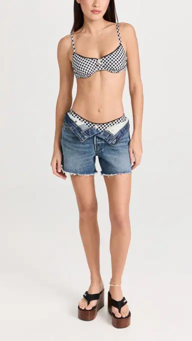Solid & Striped The Daphne Bikini Bottoms Blackout X Marshmallow L | Thumbnail 4 Solid & Striped The Daphne Bikini Bottoms Blackout X Marshmallow L | Thumbnail 4