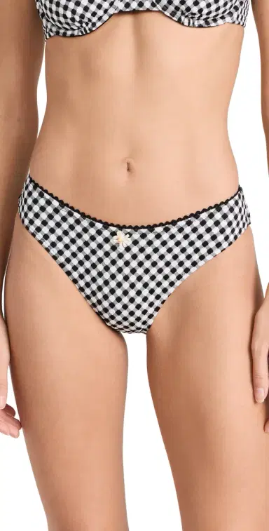Solid & Striped The Daphne Bikini Bottoms Blackout X Marshmallow L | Thumbnail 1 Solid & Striped The Daphne Bikini Bottoms Blackout X Marshmallow L | Thumbnail 1