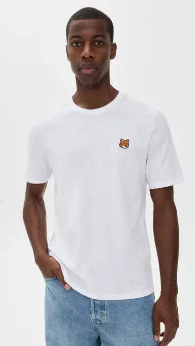Maison Kitsuné Fox Head Patch Regular Tee White L | Thumbnail 2