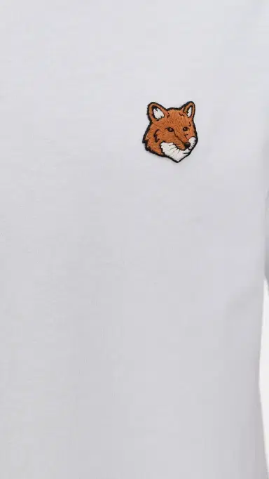 Maison Kitsuné Fox Head Patch Regular Tee White L | Thumbnail 6