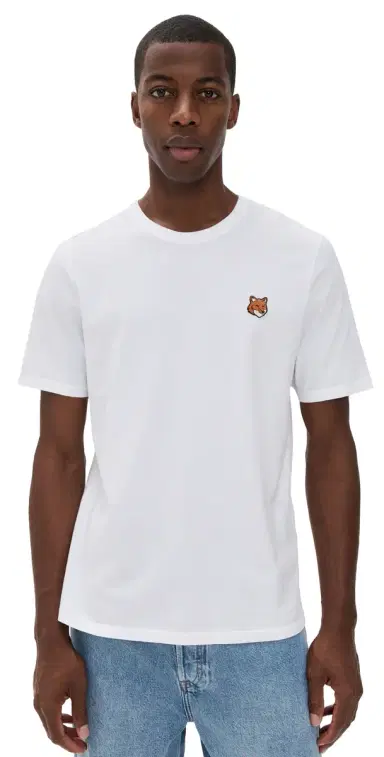 Maison Kitsuné Fox Head Patch Regular Tee White L | Thumbnail 1