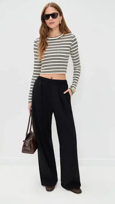 LE BOP Hadley Shirt Black/White Stripe | Thumbnail 5