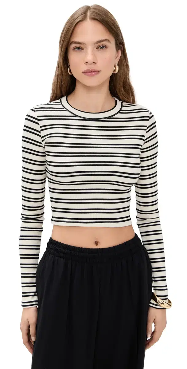 Hadley Shirt Black/White Stripe