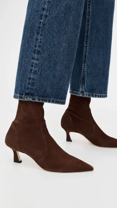 Stuart Weitzman Vinnie 50 Booties Walnut 5 | Thumbnail 3