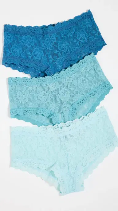 Hanky Panky Lace Boy Shorts 3 Pack omething Blue | Thumbnail 2