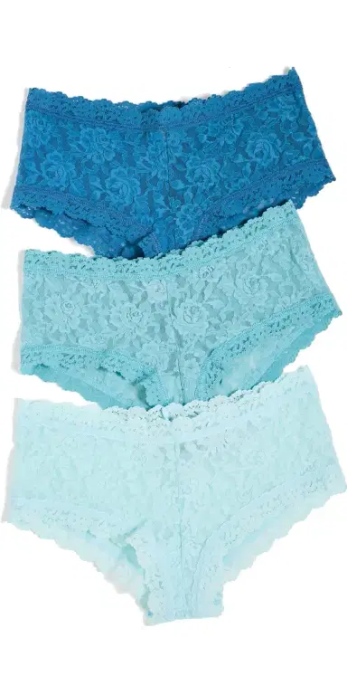 Hanky Panky Lace Boy Shorts 3 Pack omething Blue | Thumbnail 1
